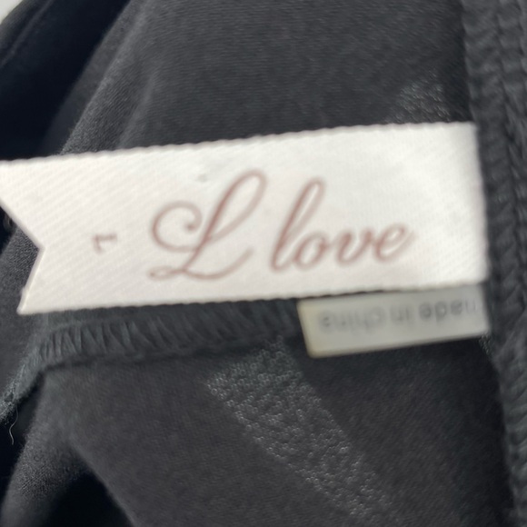 NWT L Love Paperbag Waist High Waist Black Cropped Pants Size Large - Picture 7 of 8